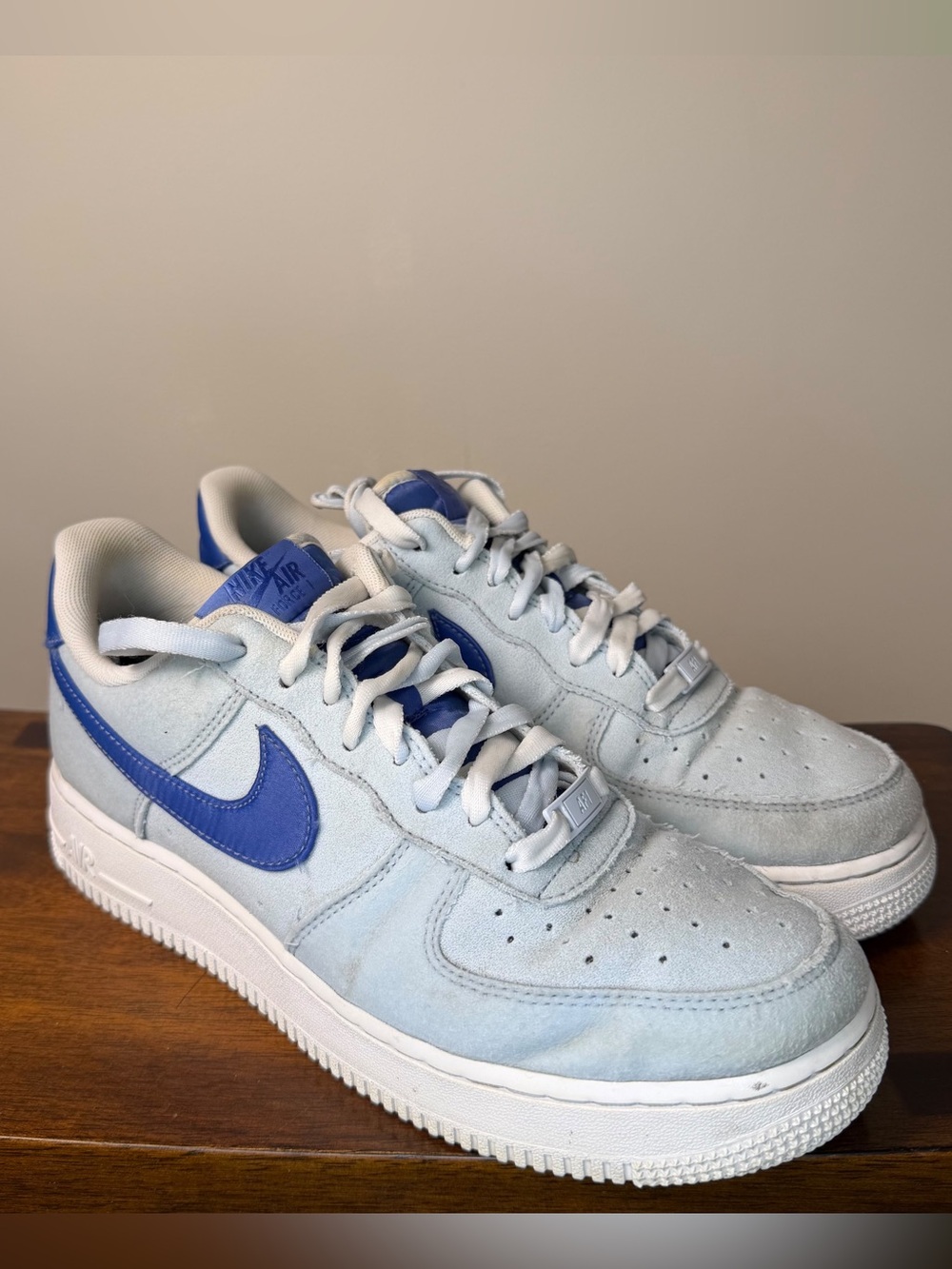 Nike Air Force 1 ‘07 Blue Tint Polar Women’s 9.5 Suede FN7185-423 Excellent